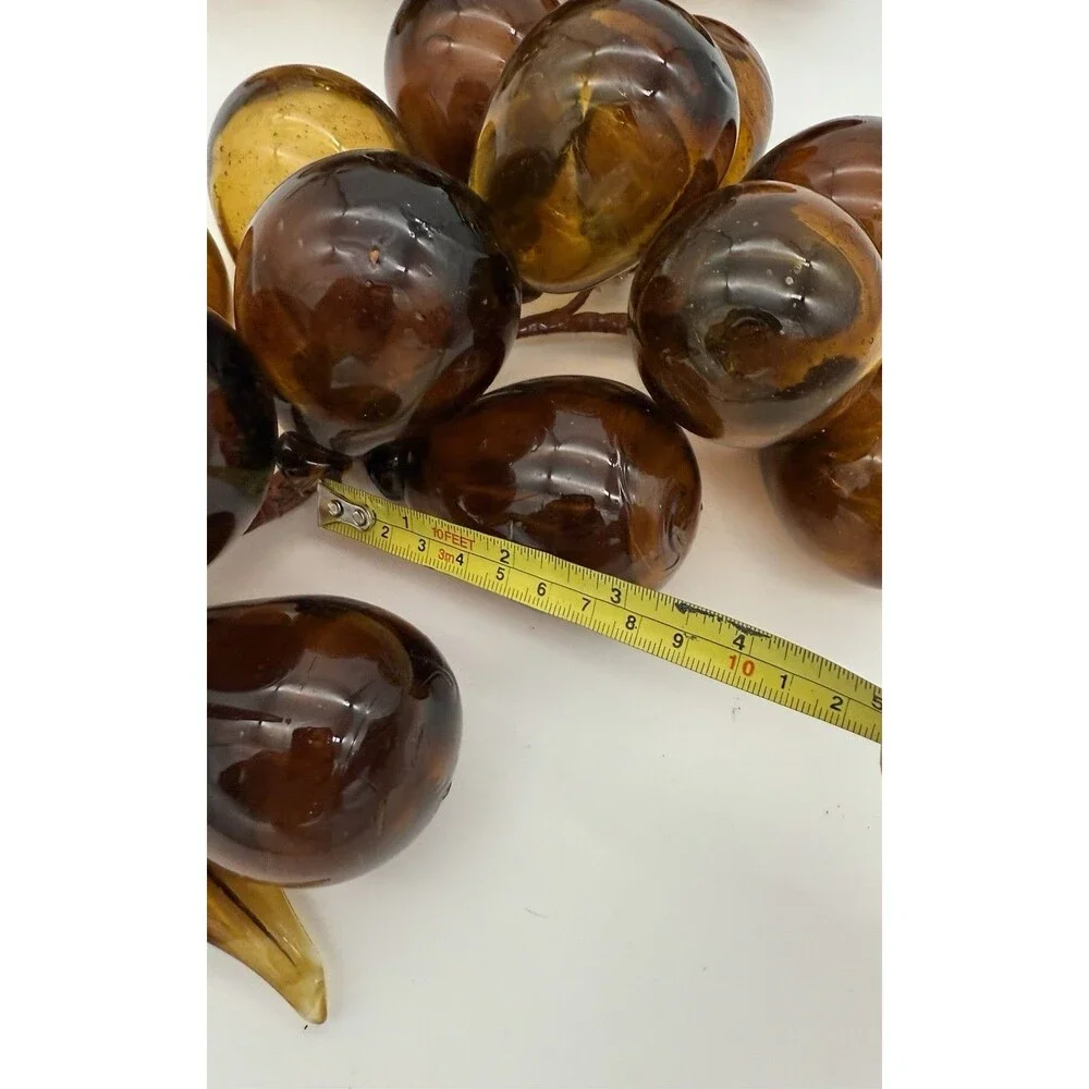 LARGE MCM Lucite Acrylic Grape Cluster Amber XL  Retro Vintage 13” 1 Or 2